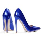 Elisabet Tang Women Pumps, Pointed Toe High Heel 4.7 inch/12cm Party Stiletto Heels Shoes Royal Blue 8