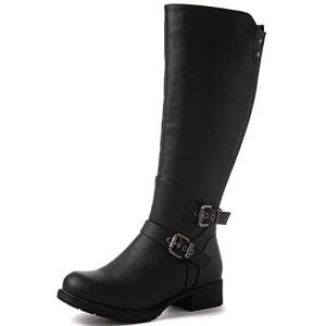 GLOBALWIN Women's Knee High Fashion Boots Black Boots for Women 7M