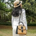 Boshiho Retro Black Straw Woven Crossbody Bag