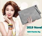 DIHKLCIO Evening Bags Purse Envelop Clutch Chain Shoulder Womens Wristlet Handbag Foldover Pouch (black) X-Large