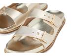 Cole Haan Womens Marisol Footbed Sandals Soft Gold Leather 9.5 Medium