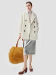 FINILUO Women Luxury Real Lamb Mongolian Flush Wool Fur With Genuine Leather Handles Handbag Camel