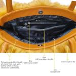 FINILUO Women Luxury Real Lamb Mongolian Flush Wool Fur With Genuine Leather Handles Handbag Camel