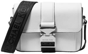 Michael Kors Men's Hudson Aviator Crossbody Bag, Bright White, One Size