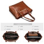 Kattee Dark Brown Leather Tote Bag for Women