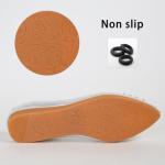 VYKF Womens Ballet Flats Foldable Rhinestone Pointed Toe Comfortable Slip on Wedding Flat Shoes Dress Flats for Women Silver Size 9