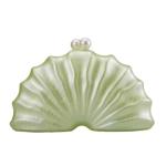 GBWYI Women Acrylic Shell Shaped Clutch Luxury Marble Acrylic Evening Handbag Unique Chain Shoulder Bag Wedding Party Purses Green