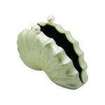 GBWYI Women Acrylic Shell Shaped Clutch Luxury Marble Acrylic Evening Handbag Unique Chain Shoulder Bag Wedding Party Purses Green