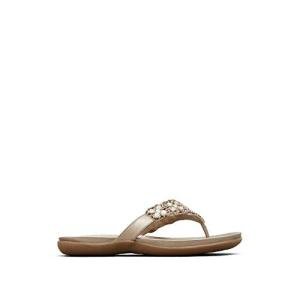 Kenneth Cole Reaction Women's Glam-athon Thong Sandal , CHAMPAGNE , 8