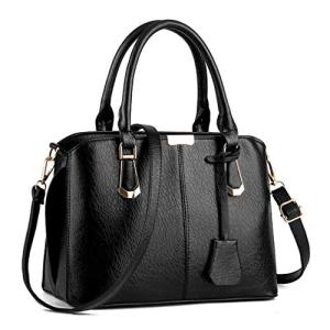 Pahajim Women Fashion Purses and Handbags Shoulder Tote Bags Top Handle Satchel for Women (black)