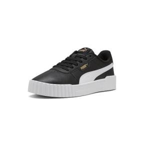 PUMA Women's Carina 3.0 Sneaker, Black White Gold, 9