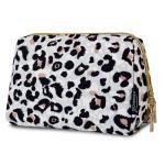 Aosbos Small Makeup Pouch Travel Size Makeup Bag Cosmetic Travel Bag for Women Cosmetic Pouch Cosmetic Bags Case Make Up Bag for Purse Leopard Print
