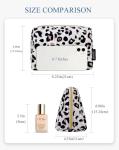 Aosbos Small Makeup Pouch Travel Size Makeup Bag Cosmetic Travel Bag for Women Cosmetic Pouch Cosmetic Bags Case Make Up Bag for Purse Leopard Print