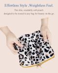 Aosbos Small Makeup Pouch Travel Size Makeup Bag Cosmetic Travel Bag for Women Cosmetic Pouch Cosmetic Bags Case Make Up Bag for Purse Leopard Print