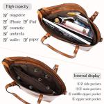 Pahajim Brown PU Leather Tote Handbag for Women