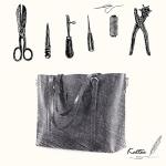 Kattee Dark Brown Leather Tote Bag for Women