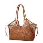 Large Mesh Hobo for Women Summer Beach Bag with Inner Bag Large Tote Elegant Purses for Vacation Travel