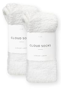 Unboxme Premium Fluffy Cloud Socks - Ultra-Soft, Warm Fuzzy Comfort - Luxury Cozy Socks for Men & Women, 2 Pairs Snow White