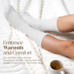 Unboxme Premium Fluffy Cloud Socks - Ultra-Soft, Warm Fuzzy Comfort - Luxury Cozy Socks for Men & Women, 2 Pairs Snow White