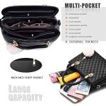 I IHAYNER Womens Leather Handbags Purses Top-handle Totes Satchel Shoulder Bag for Ladies with Pompon Black