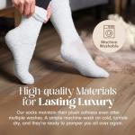 Unboxme Premium Fluffy Cloud Socks - Ultra-Soft, Warm Fuzzy Comfort - Luxury Cozy Socks for Men & Women, 2 Pairs Snow White