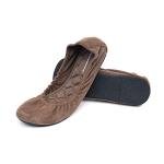 FUNKYMONKEY Women's Ballet Flats Soft Round Toe Comfortable Shoes (10 M US, Brown)