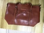 Pahajim Brown PU Leather Tote Handbag for Women