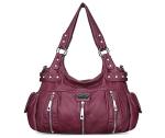 Scarleton Purses for Women Large Hobo Bags Washed Vegan Leather Shoulder Bag Satchel Tote Top Handle Handbags, H129216, Purple