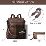 BOSTANTEN Womens Backpack Purse Leather Travel Backpack Fashion Designer Ladies Shoulder Bags with Wristlet