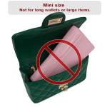 M-ioi-M Small Quilted Crossbody Bags for Women, Mini Leather Shoulder Bags with Gold Chain Strap, Soft Lambskin Top Handle Flap Purses, Trendy Luxury Designer Lady Dressy Evening Handbags(Angel Green)