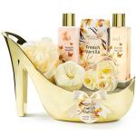 Freida & Joe Elegant 9-Piece Bath Set in High Heel Shoe – Luxurious Spa Gift Basket for Women, Includes Shower Gel, Body Lotion, Bath Salts, Soap Flowers, Bath Fizzer & Sponge (French Vanilla)