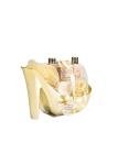 Freida & Joe Elegant 9-Piece Bath Set in High Heel Shoe – Luxurious Spa Gift Basket for Women, Includes Shower Gel, Body Lotion, Bath Salts, Soap Flowers, Bath Fizzer & Sponge (French Vanilla)