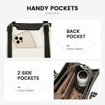 LOVEVOOK Laptop Bag for Women - 17 inch Lightweight Canvas Laptop Tote, Large Capacity Computer Bag with Clutch Purse for Business, Work, Travel, School (Beige & Black, 17 Inch)