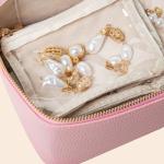 FREEAMG 12 Pcs Travel Jewelry Bags for Women Girl, Velvet Jewelry Pouch, Small Clear Jewelry Bag, Zippered Jewelry Organizer, Luxury Jewelry Gift Bags