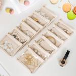 FREEAMG 12 Pcs Travel Jewelry Bags for Women Girl, Velvet Jewelry Pouch, Small Clear Jewelry Bag, Zippered Jewelry Organizer, Luxury Jewelry Gift Bags