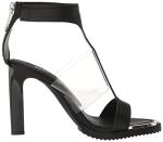 DKNY Women's Essential Open Toe Fashion Pump Heel Sandal Heeled, Black, 8.5