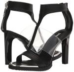 DKNY Women's Essential Open Toe Fashion Pump Heel Sandal Heeled, Black, 8.5