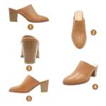 Maypie Womens Chunky Heels Mules and Clogs Closed Toe Bootie Pumps Slides Shoes, Brown, 9 B(M) US