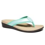 MEGNYA Plantar Fasciitis Flip Flops for Women, Heel and Foot Pain Relief Orthotic Sandals with Arch Support, Comfortable Athletic flip-flop Sandals Mint Size 8.5