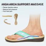 MEGNYA Plantar Fasciitis Flip Flops for Women, Heel and Foot Pain Relief Orthotic Sandals with Arch Support, Comfortable Athletic flip-flop Sandals Mint Size 8.5