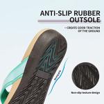 MEGNYA Plantar Fasciitis Flip Flops for Women, Heel and Foot Pain Relief Orthotic Sandals with Arch Support, Comfortable Athletic flip-flop Sandals Mint Size 8.5