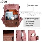 ZOCAI Backpack Purse for Women Fashion Backpack Purses PU Leather Daypacks Anti-Theft Shoulder Bag Satchel Purse