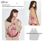 ZOCAI Backpack Purse for Women Fashion Backpack Purses PU Leather Daypacks Anti-Theft Shoulder Bag Satchel Purse