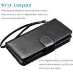 Tekcoo Wallet Case Compatible with iPhone 16 Plus (6.7 inch) 2024 Luxury ID Cash Credit Card Slots Holder Carrying Pouch Folio Flip PU Leather Cover [Detachable Magnetic Hard Case] with Strap [Black]