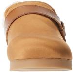 Amazon Essentials Women's Backless Shearling Memory Foam Mule, Tan Suede, 8