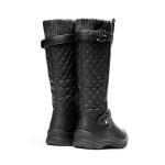 DREAM PAIRS Women's Faux Fur Knee High Boot Round Toe Fall Winter Boots,Size 8.5,Black,URVA