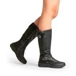 DREAM PAIRS Women's Faux Fur Knee High Boot Round Toe Fall Winter Boots,Size 8.5,Black,URVA