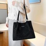 Luxury Shining Diamond Rhinestone Top handle Tote Bag for Women Stylish Satchel Hobo Shoulder bag Deerskin Velvet Handbag Purse for Ladies (Black)