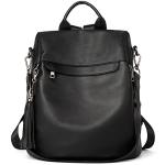 BROMEN Backpack Purse for Women Leather Anti Theft Travel Fashion Shoulder Bag Black