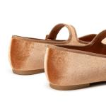 Trary Women's Brown Ballet Flats,Square Toe Velvet Mary Jane Shoes Women,Comfortable Dress Shoes for Women Dressy,Size 8